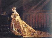 Charles Robert Leslie Queen Victoria in her Coronation Robes oil painting artist